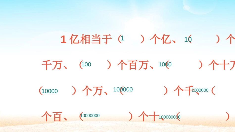 《1亿有多大》大数的认识PPT课件[人教版四年级数学上册]_第2页