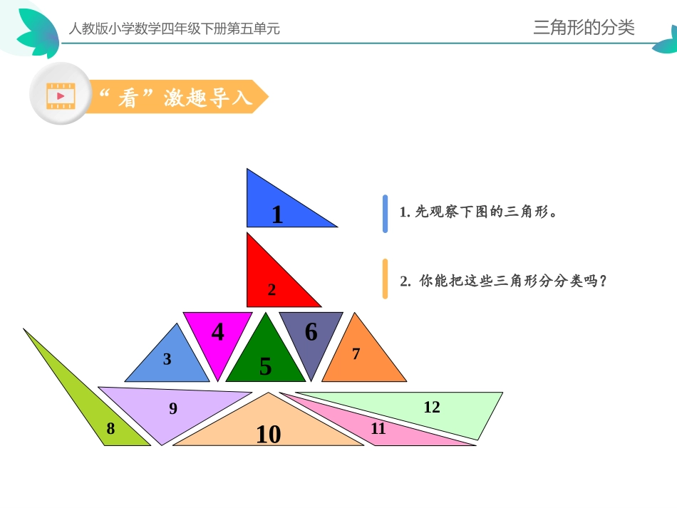 《三角形的分类》三角形PPT优质课件[人教版四年级数学下册]_第2页