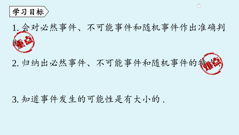 《随机事件》概率初步PPT免费课件[人教版九年级数学上册]_第2页