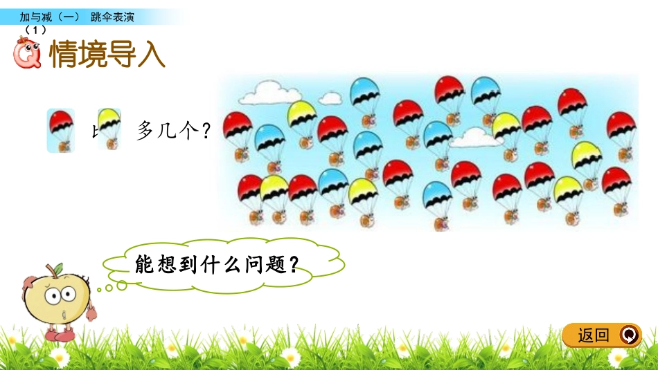 《跳伞表演》加与减PPT教学课件(第1课时)[北师大版一年级数学]_第2页