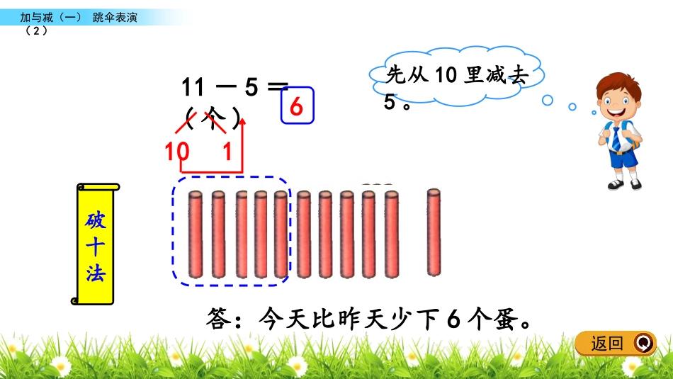 《跳伞表演》加与减PPT教学课件(第2课时)[北师大版一年级数学]_第3页