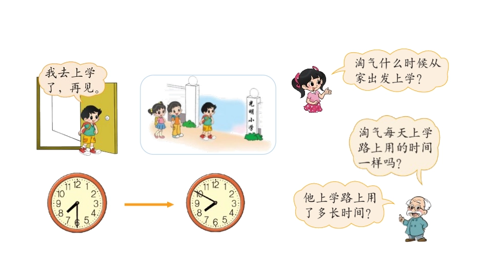 《上学时间》时分秒PPT课件[北师大版二年级数学下册]_第3页