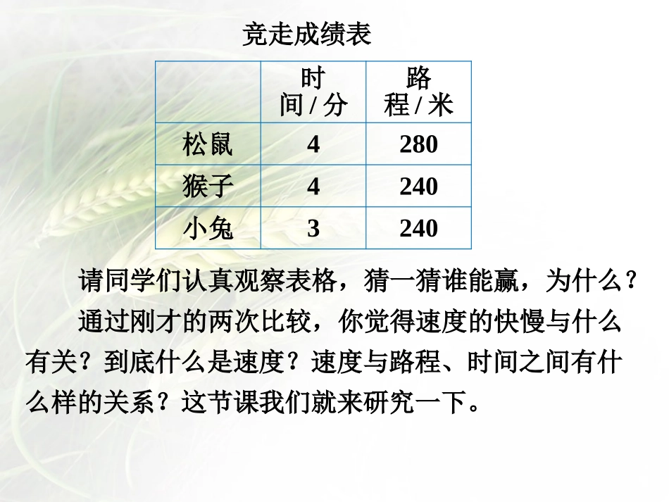 《路程、时间与速度》除法PPT教学课件[北师大版四年级数学]_第3页
