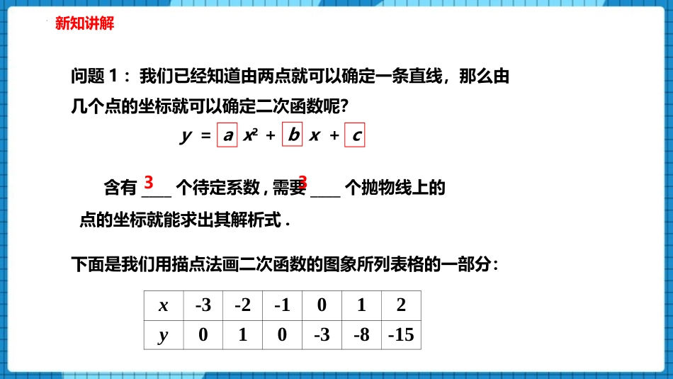 《确定二次函数的表达式》二次函数PPT免费课件(第2课时)_第3页