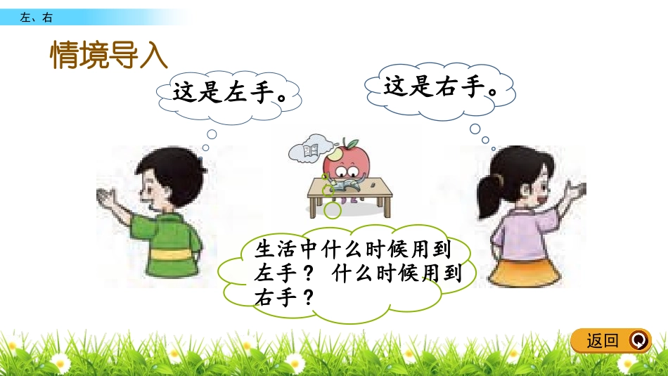 《左右》方向与位置PPT教学课件[西师大版一年级数学下册]_第2页