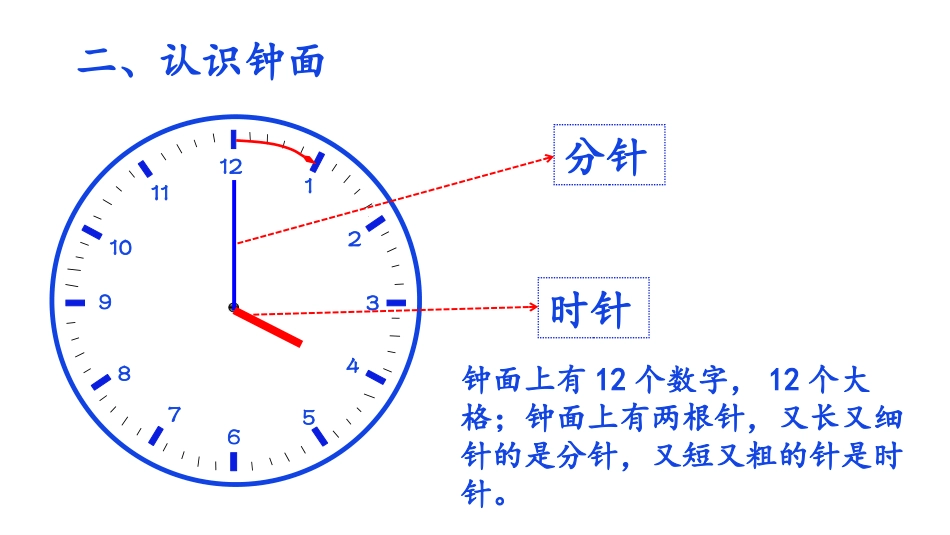 《认识钟表》PPT教学课件[西师大版一年级数学下册]_第3页