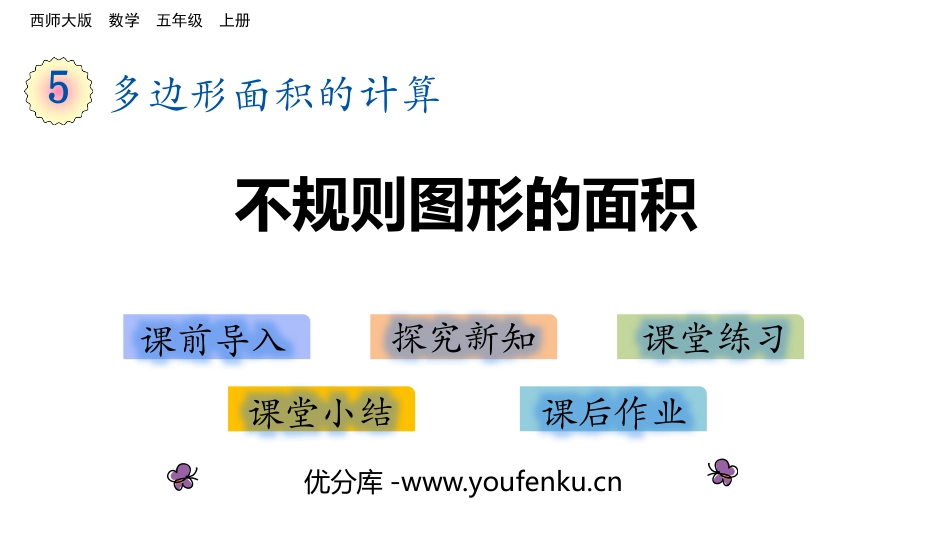 《不规则图形的面积》多边形面积的计算PPT教学课件_第1页