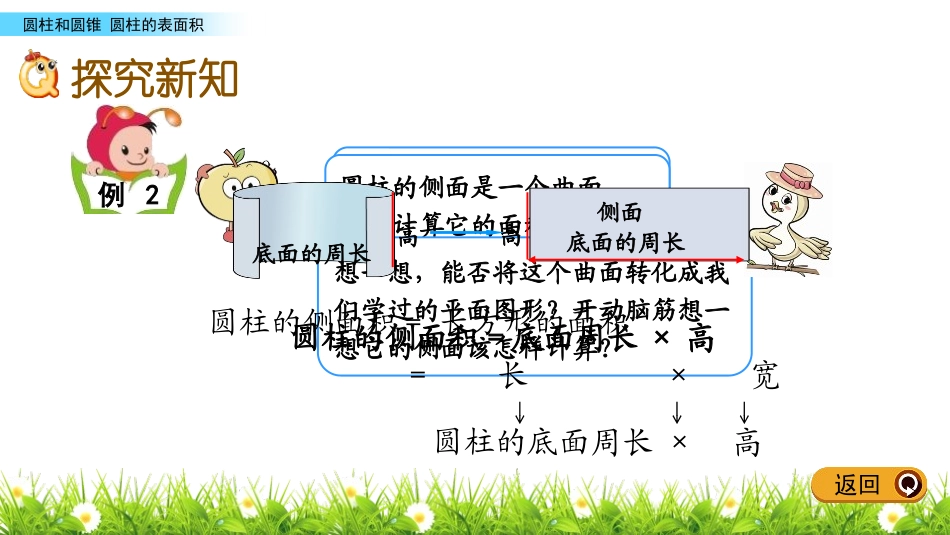 《圆柱的表面积》圆柱和圆锥PPT课件[西师大版六年级数学]_第3页