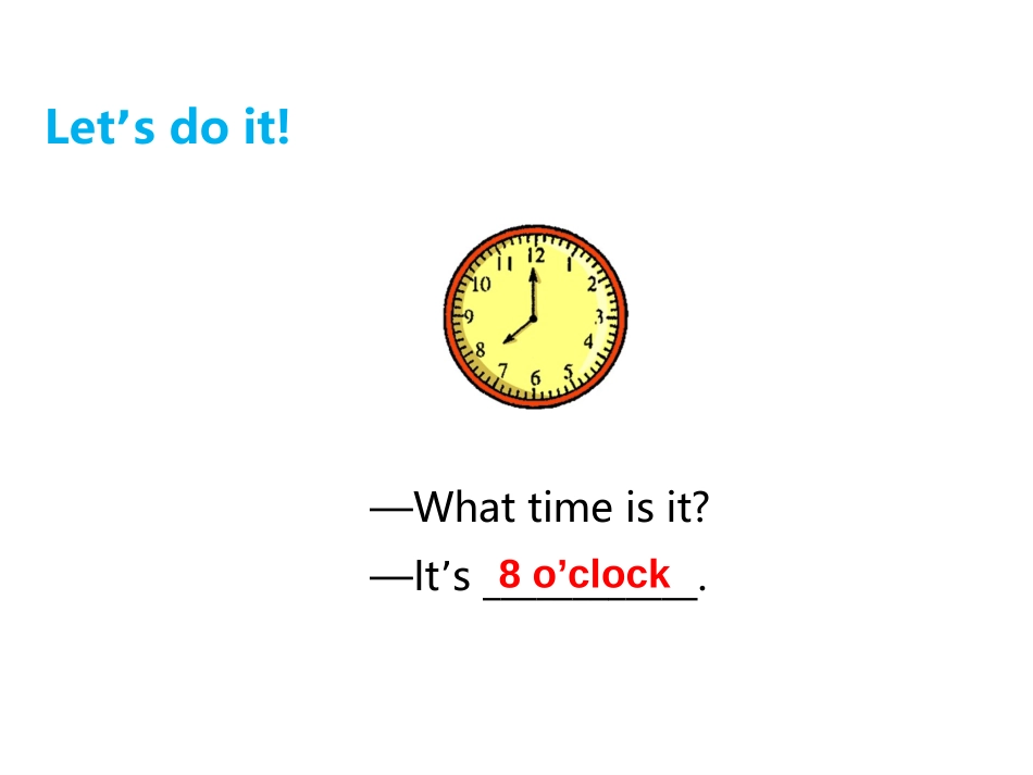 《What time is it?》Part A PPT课件_第3页