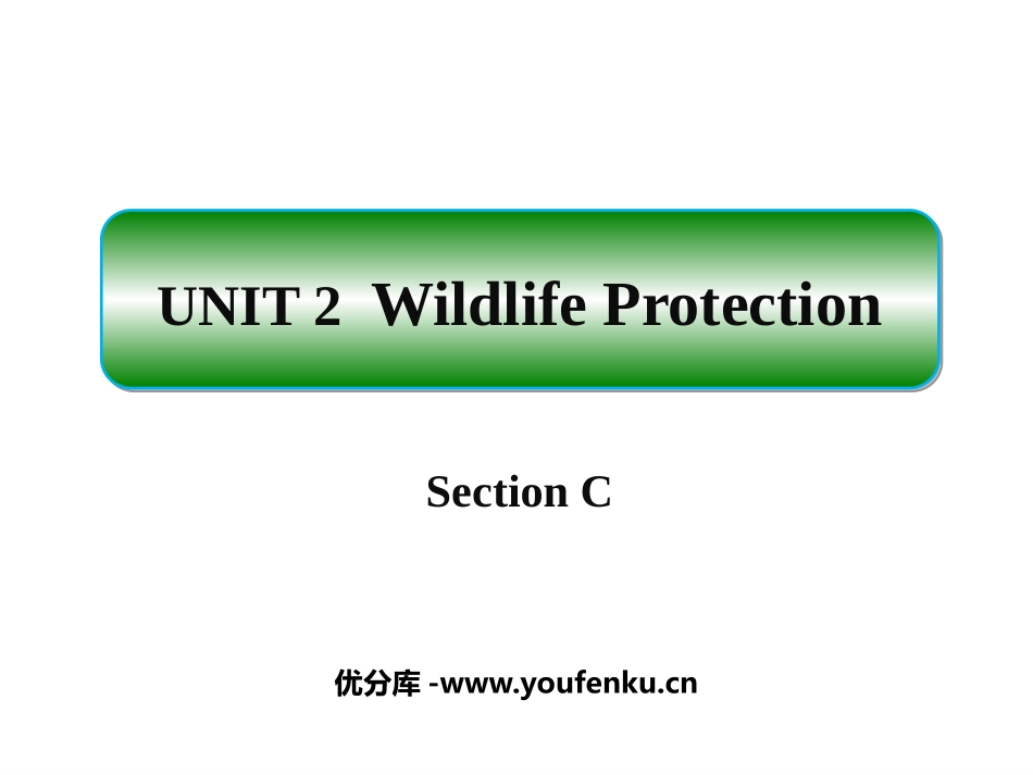 《Wildlife Protection》SectionC PPT课件_第1页
