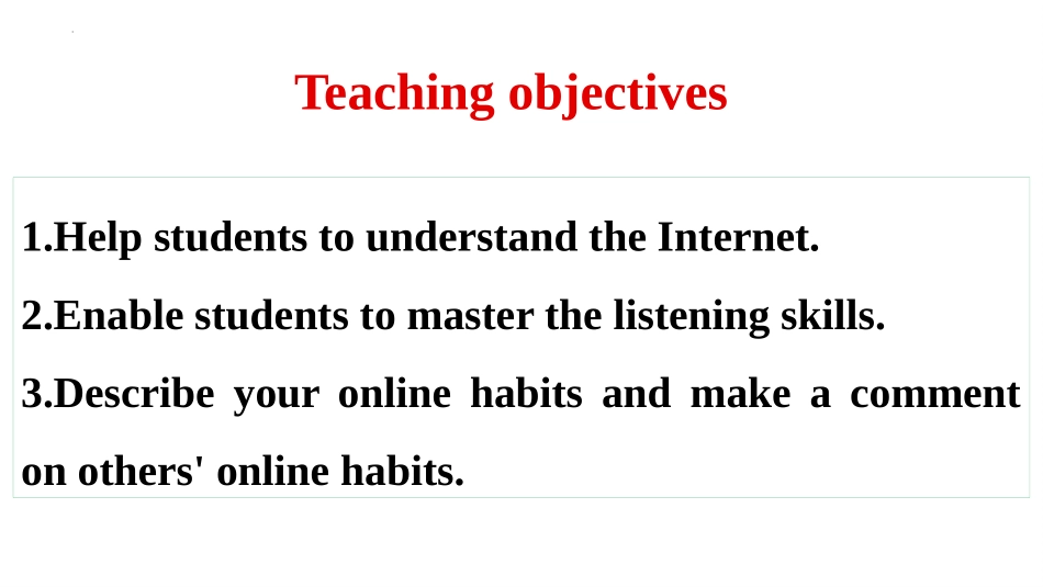 《The Internet》Listening and Speaking PPT课件_第2页