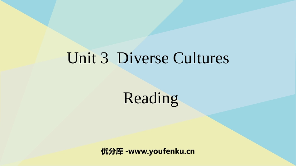 《Diverse Cultures》Reading PPT课件_第1页
