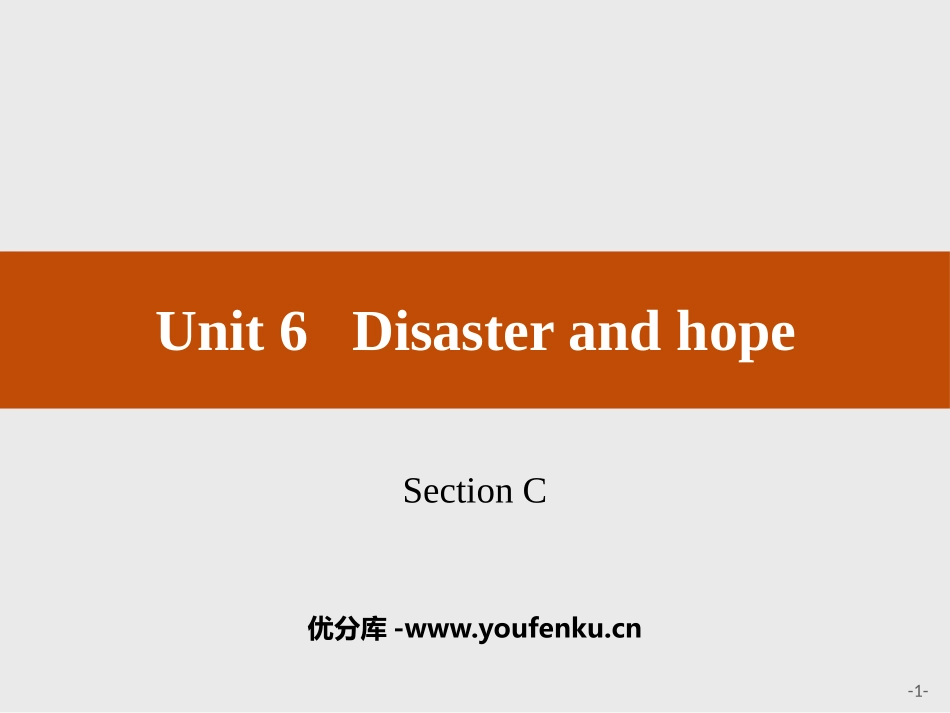 《Disaster and hope》SectionC PPT课件_第1页