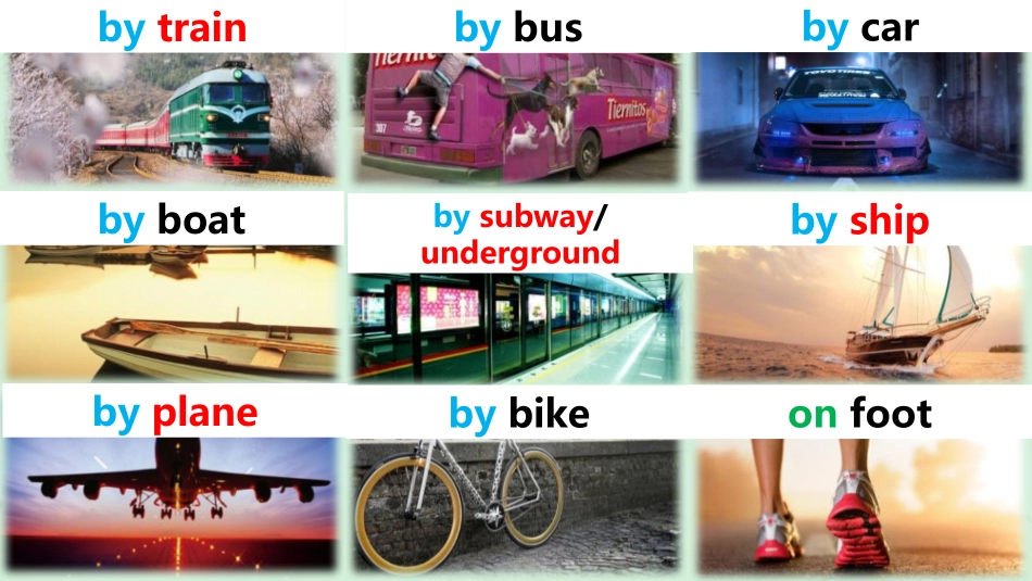 《I usually come to school by subway》SectionA PPT课件_第3页