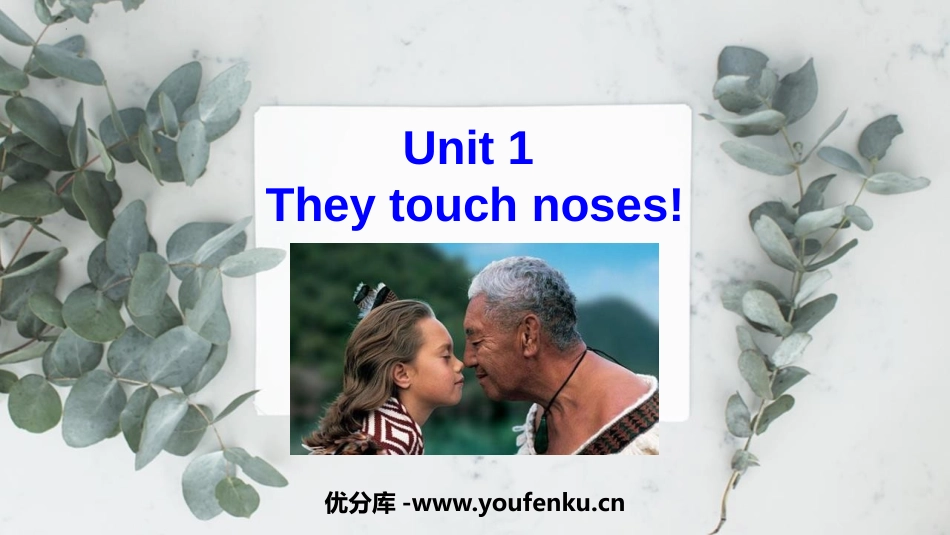 《They touch noses》Body language PPT免费课件_第1页