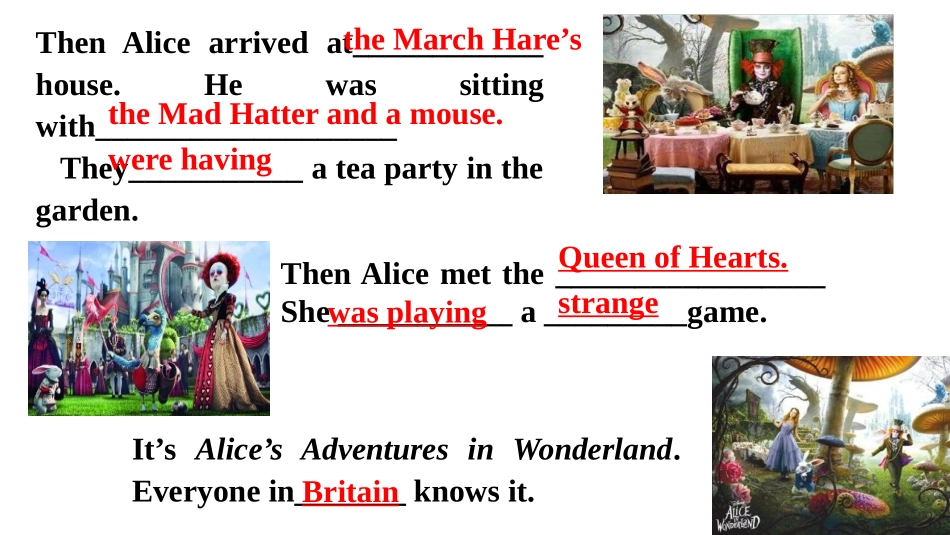 《Alice was sitting with her sister by the river》A famous story PPT课件_第3页
