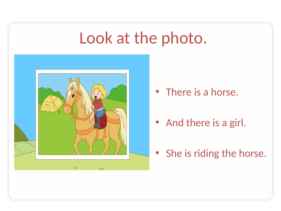 《There is a horse in this photo》PPT免费课件_第2页