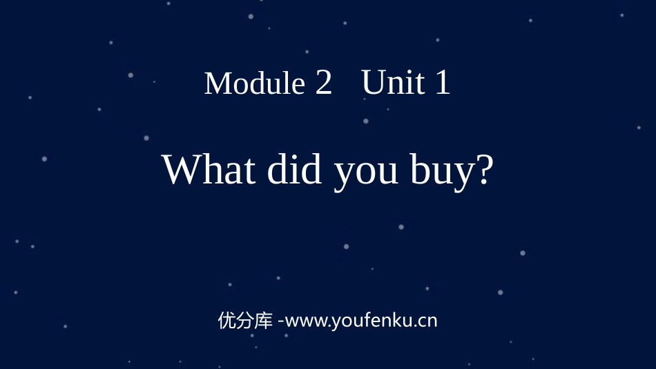 《What did you buy?》PPT课件_第1页