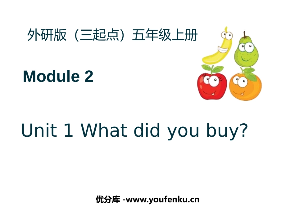 《What did you buy?》PPT精品课件_第1页