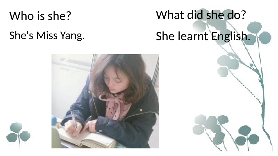 《She learnt English》PPT免费课件_第2页