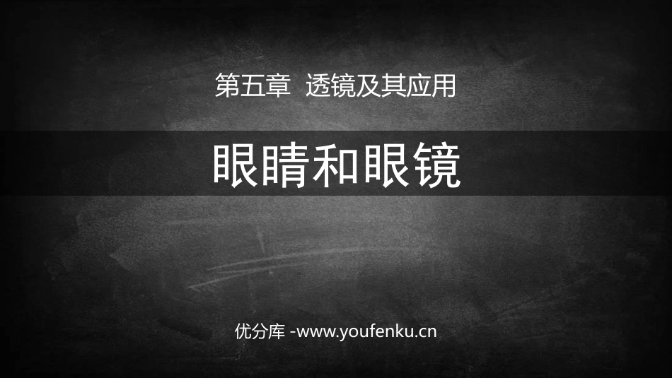 《眼睛和眼镜》透镜及其应用PPT免费课件[人教版八年级物理]_第1页