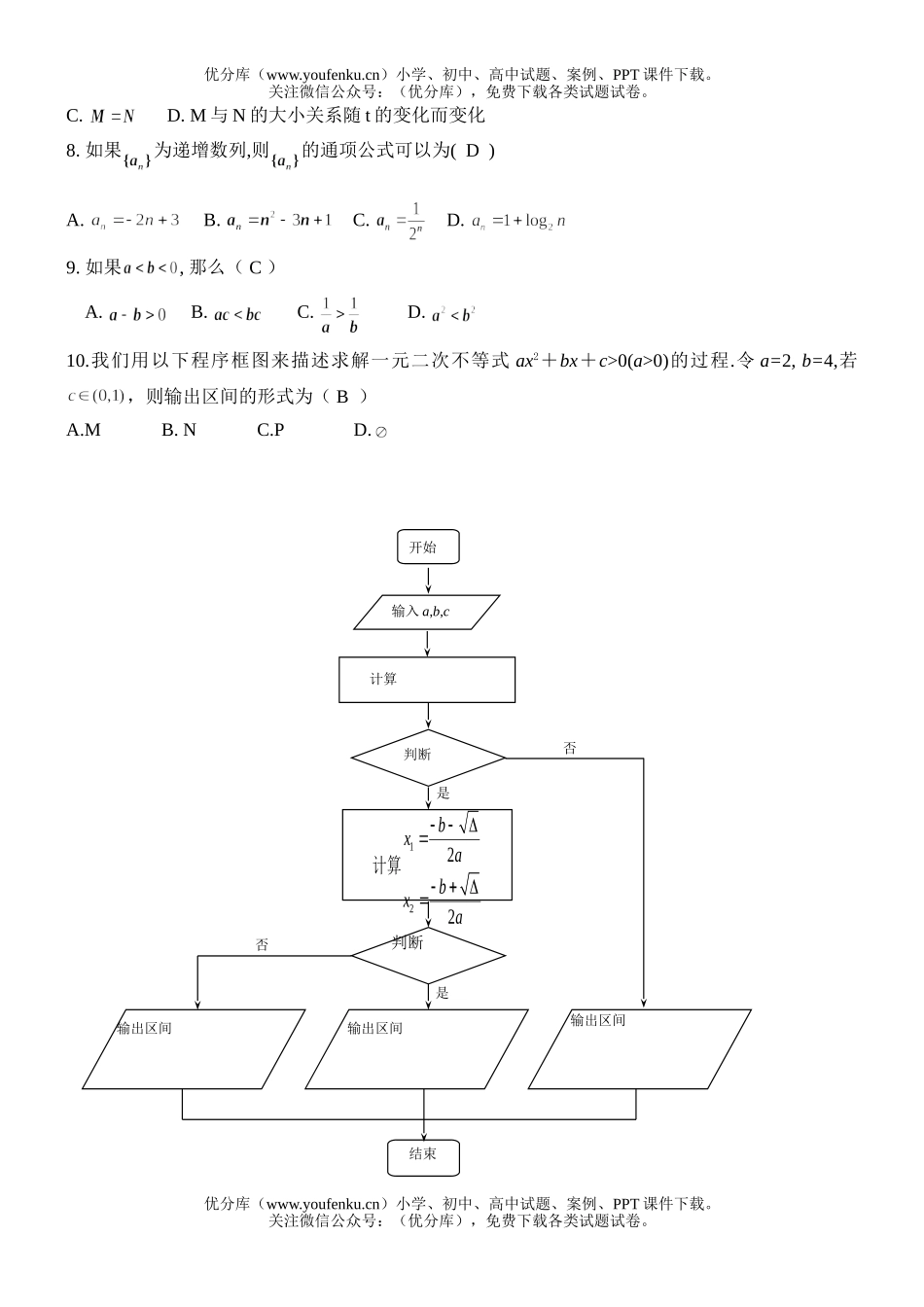 高中一年级数学模块5水平监测试卷_第1页