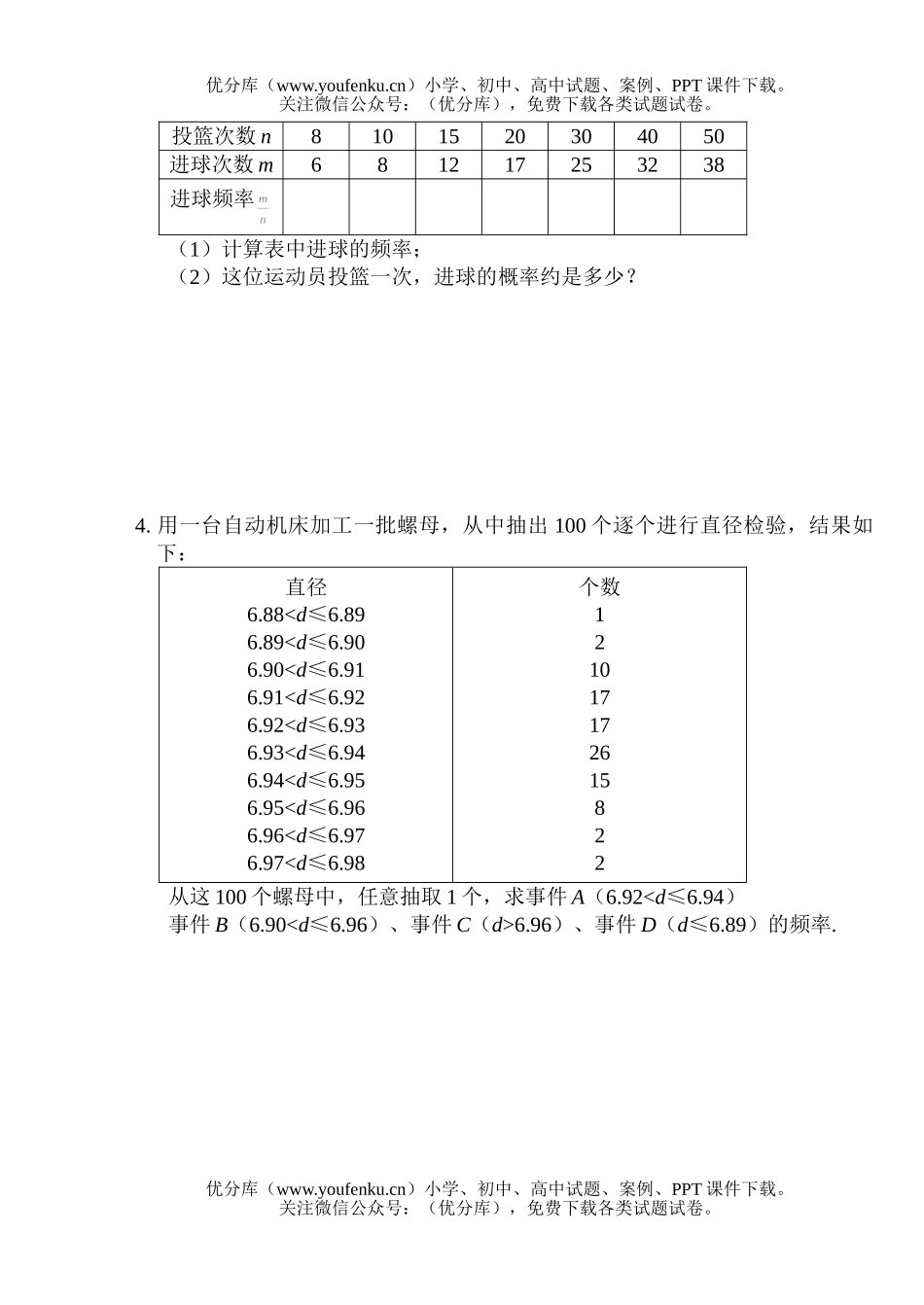 高中一年级数学必修3单元卷7试卷_第2页