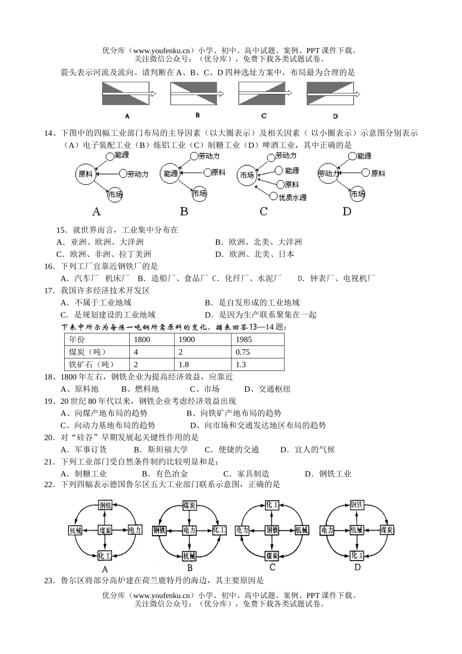高中一年级地理浏阳一中上学期月考试卷_第2页