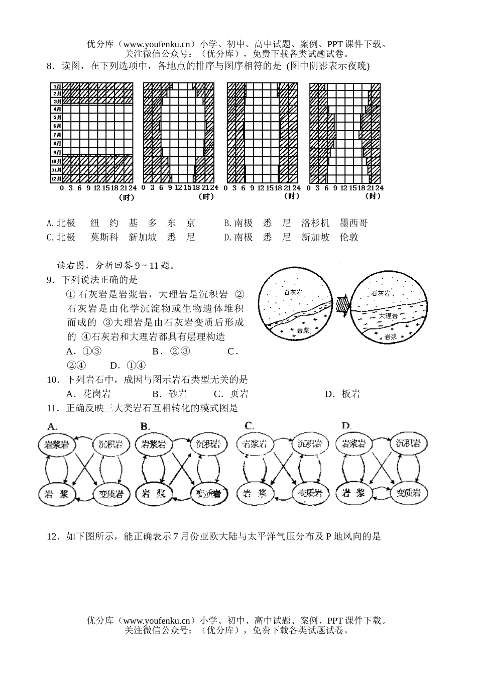 高中一年级地理会考复习试卷_第2页