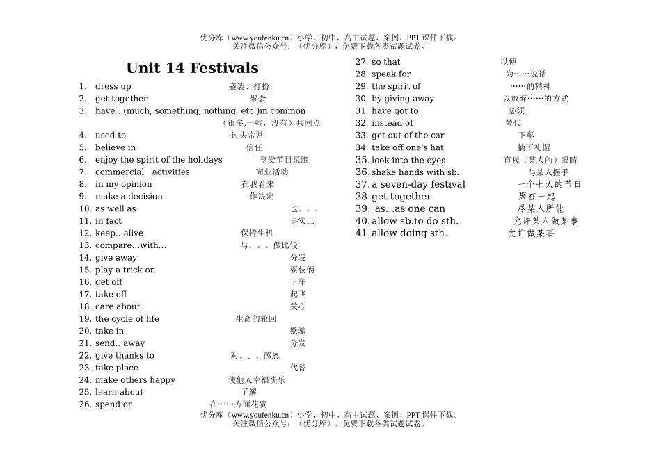 高中一年级英语新教材(下)词组总汇试卷_第2页