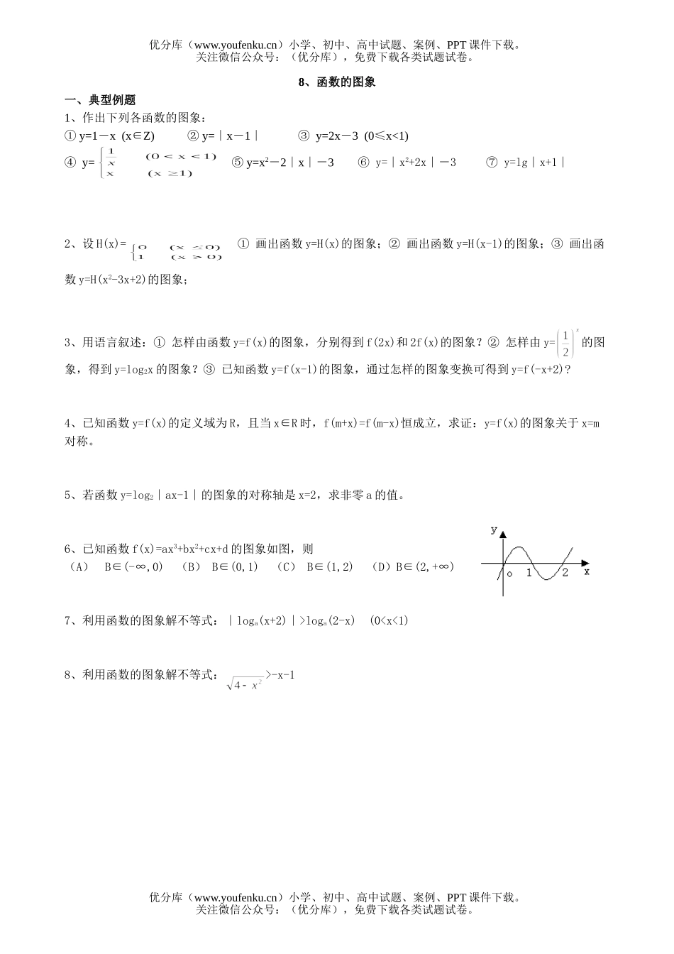 高中二年级数学函数复习题10试卷_第1页