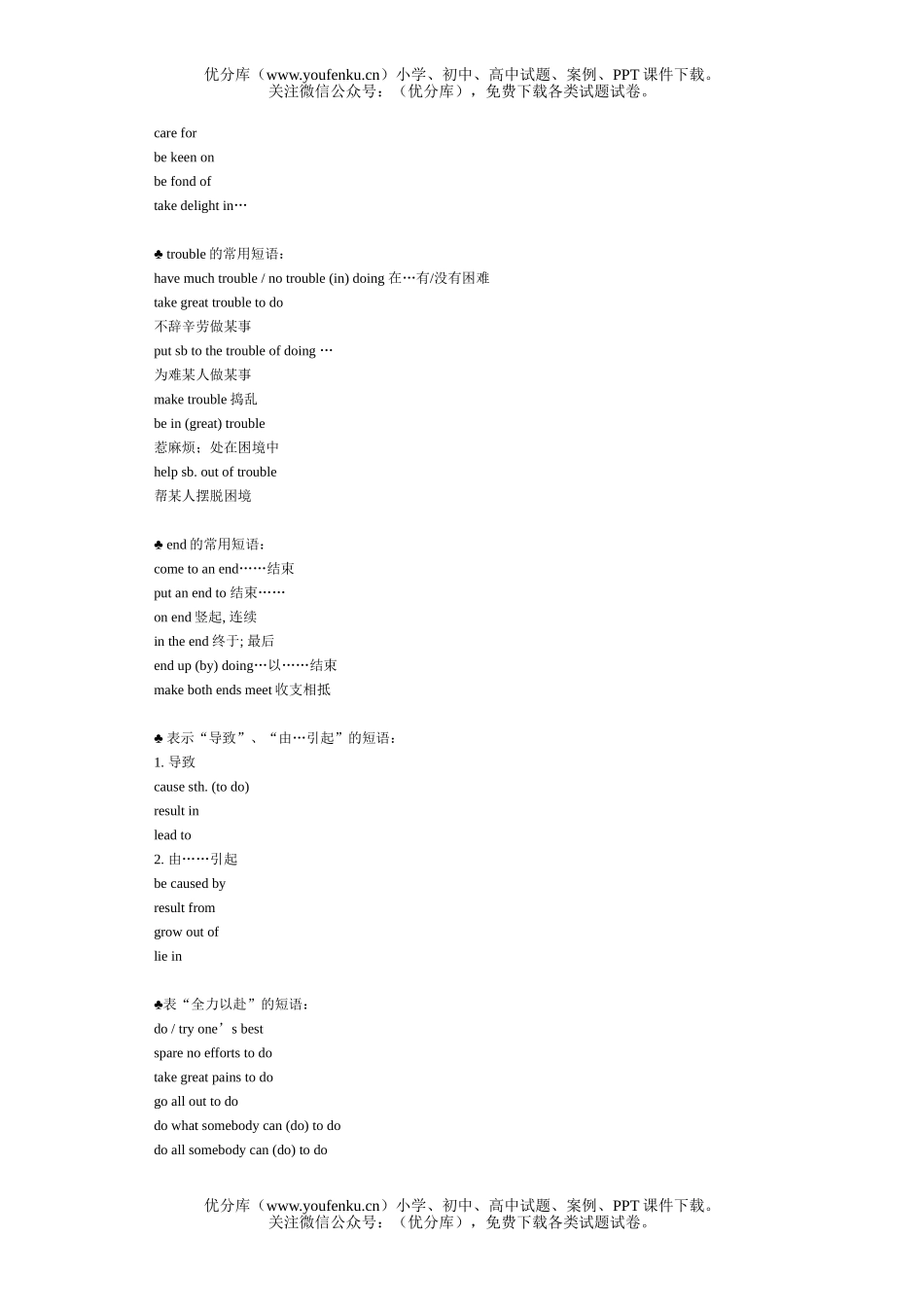 高中二年级英语下学期词组试卷_第2页