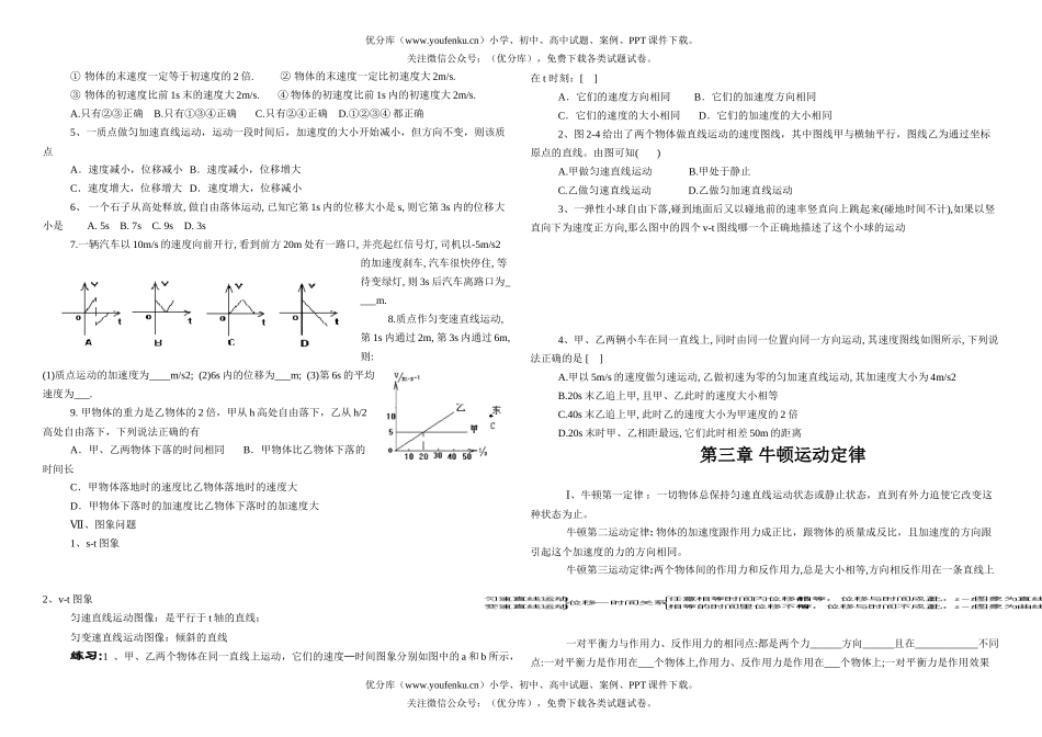 高中二年级物理会考复习-内容试卷_第3页