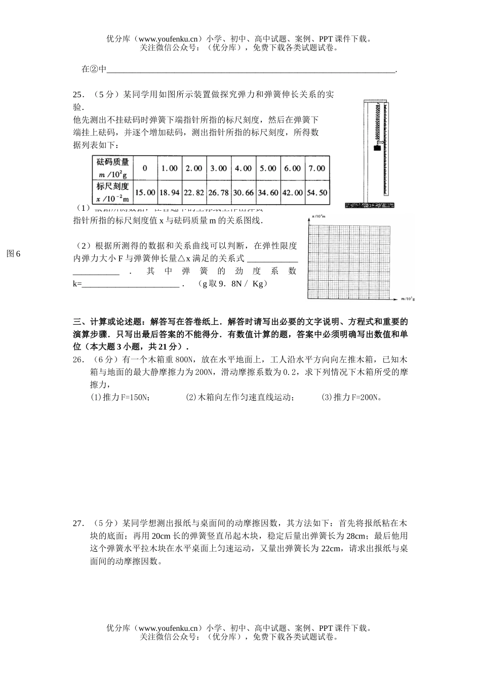 高中二年级物理08届学业水平测试训练试卷_第3页