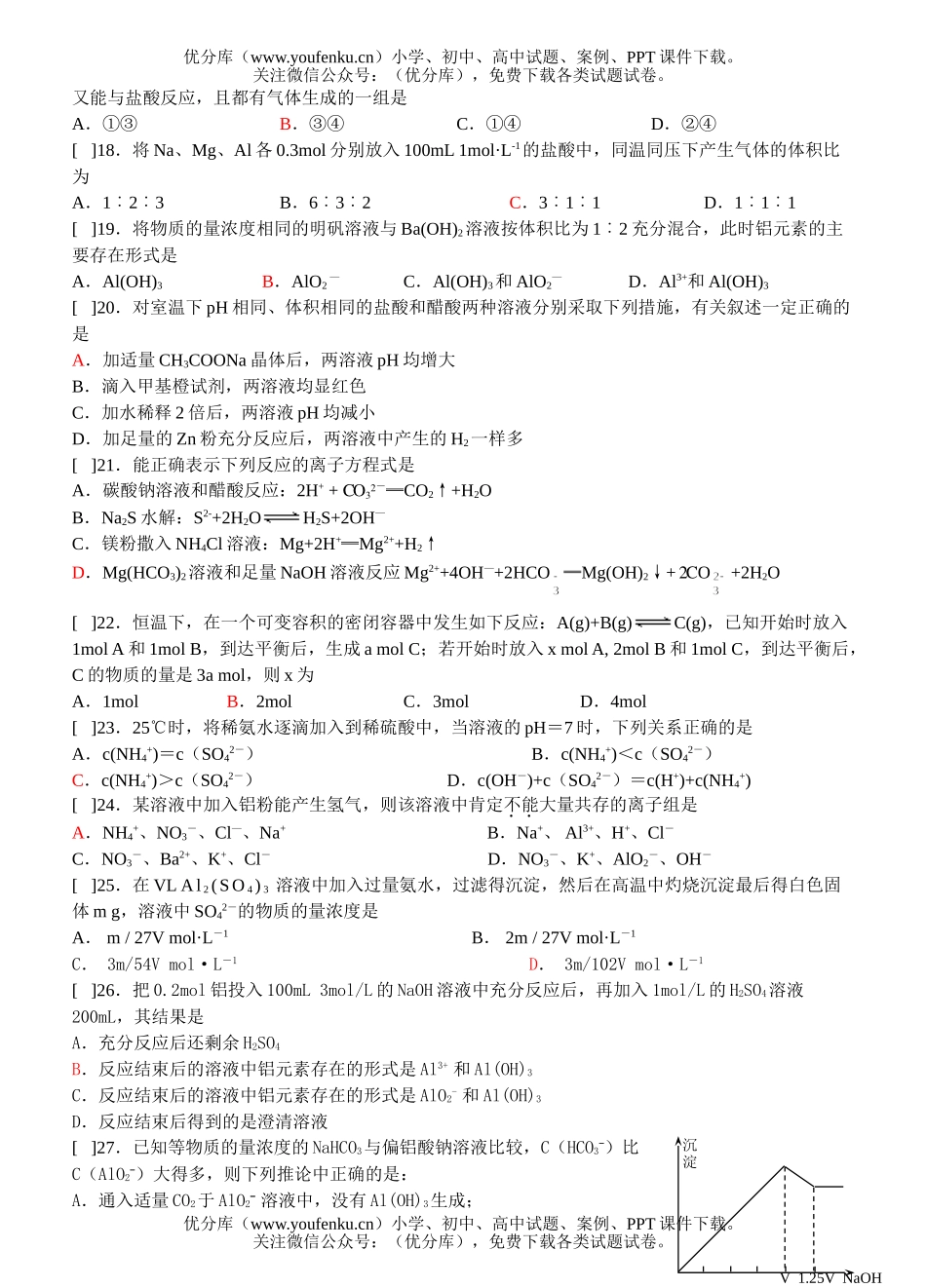 高中二年级化学高能力测8试卷_第2页