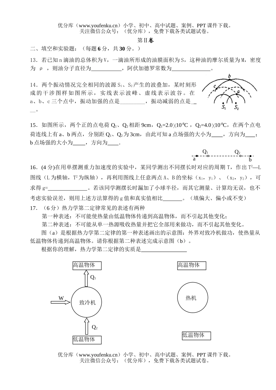 高中二年级物理上学期期中试卷_第3页