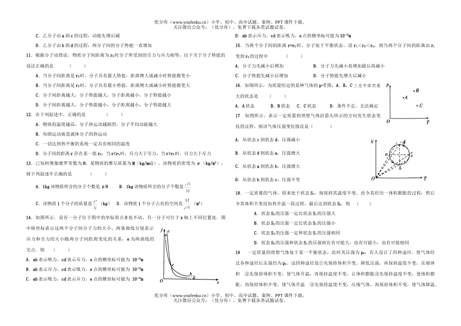 高中二年级物理4月月考试卷_第2页