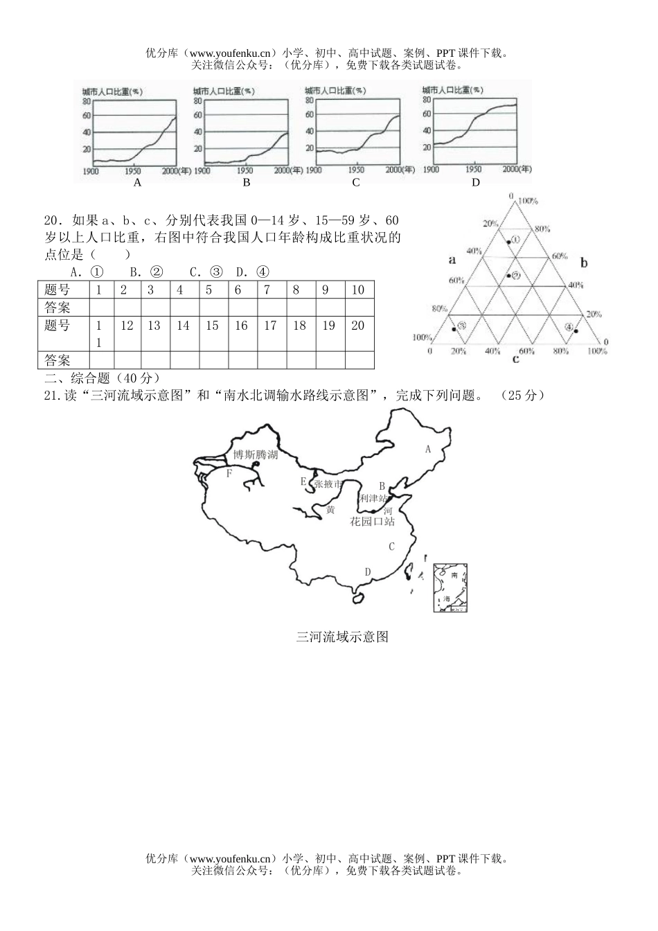 高中二年级地理上期第二次周考试卷_第3页