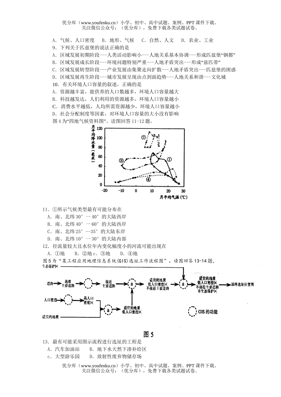 高中二年级地理级第二学期期终考试练习试卷_第2页