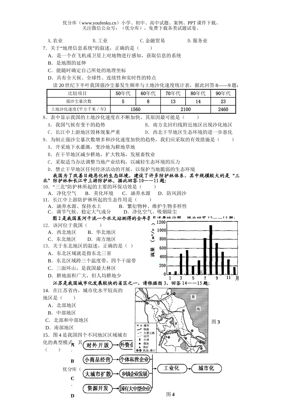 高中二年级地理上学期期中试卷_第2页