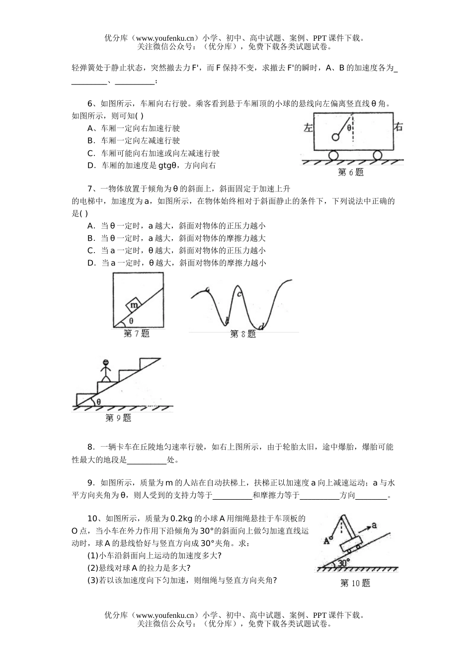 高中三年级物理基础练习二试卷_第2页