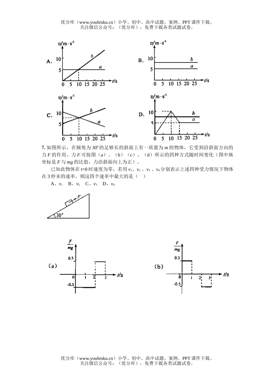 高中三年级物理08届罗岗中学复习测试卷_第2页