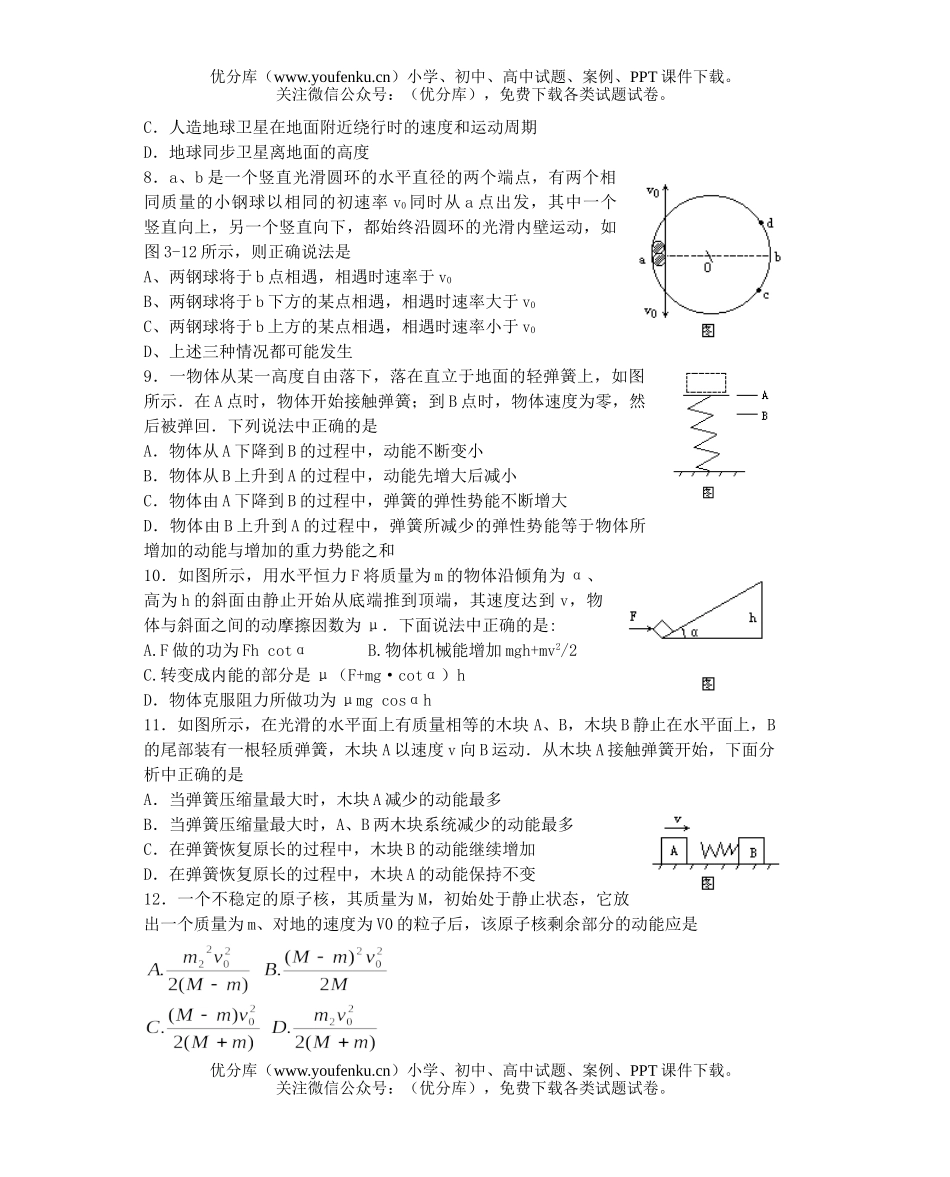 高中三年级物理选择题精选试卷_第2页