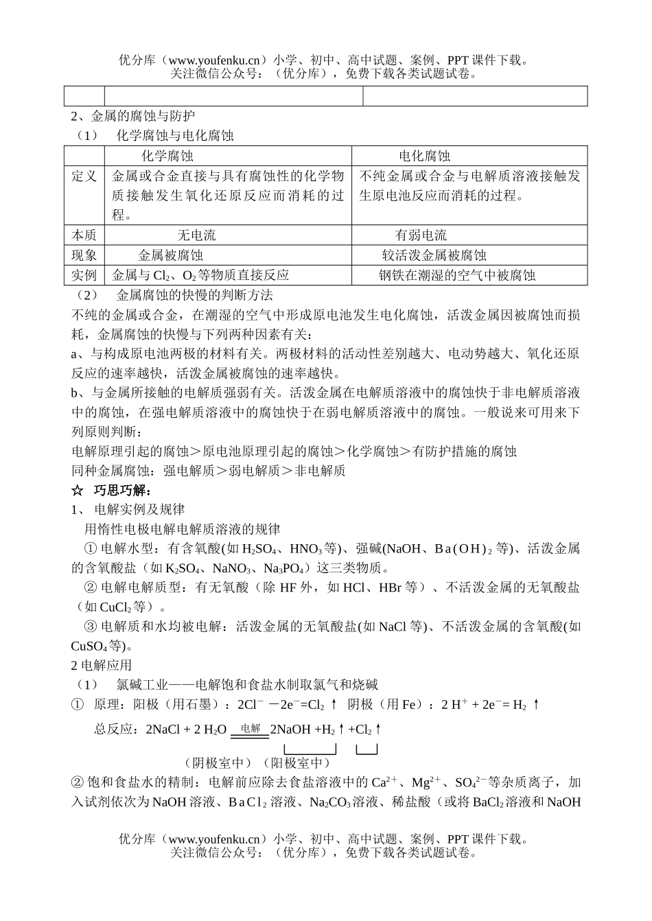 高中三年级化学电原理及应用试卷_第2页