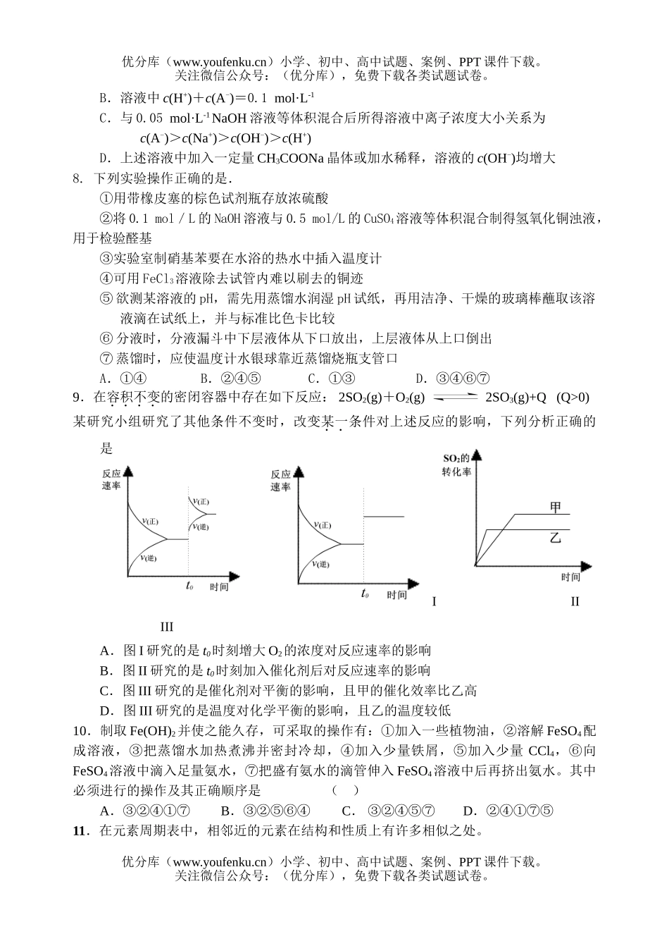 高中三年级化学停课期间每日一练试卷_第2页
