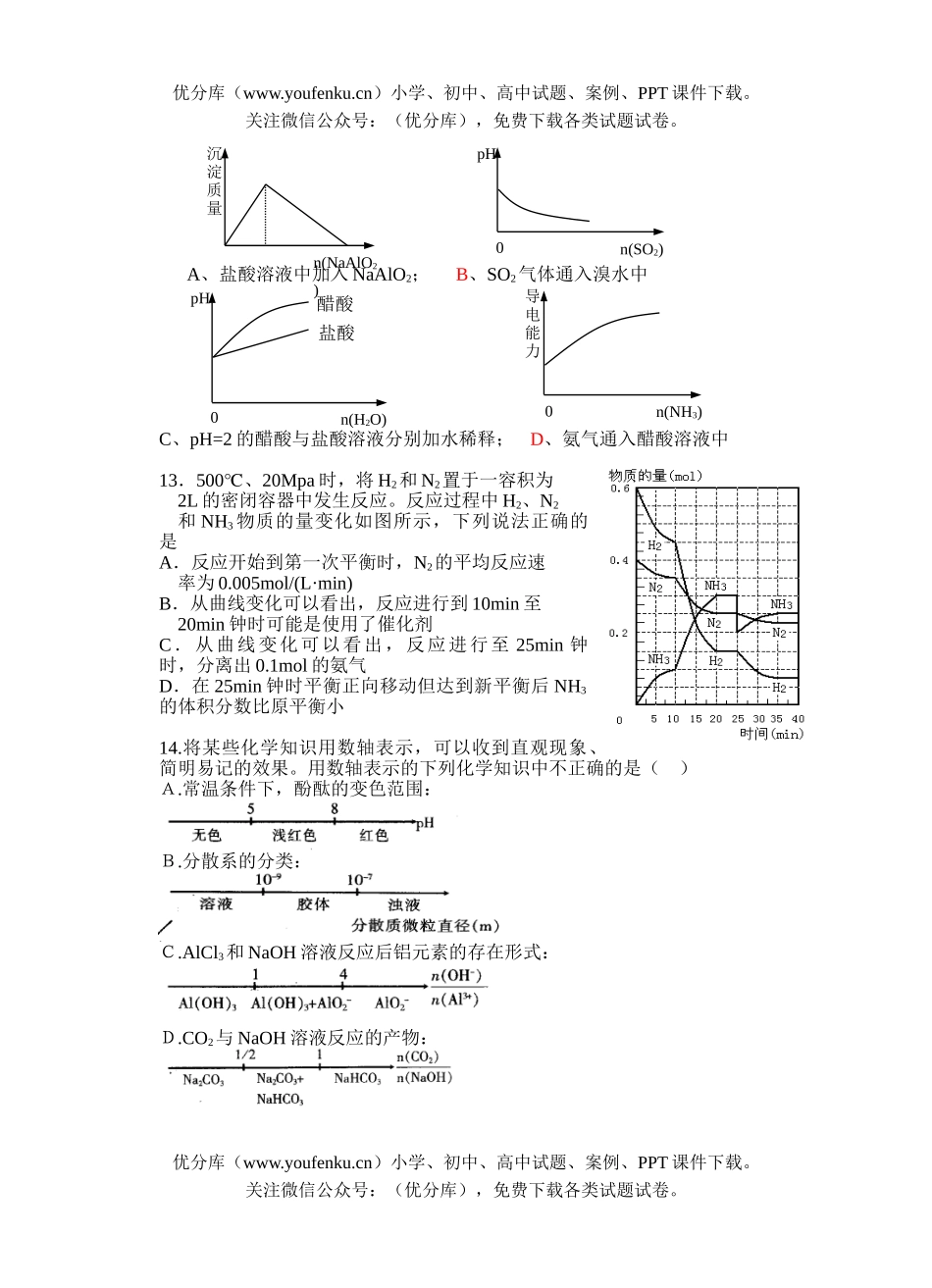 高中三年级化学模拟试卷_第3页