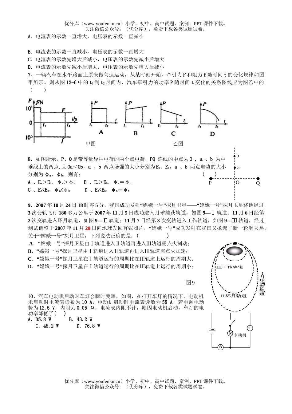高中三年级物理08届毕业班联考试卷_第2页