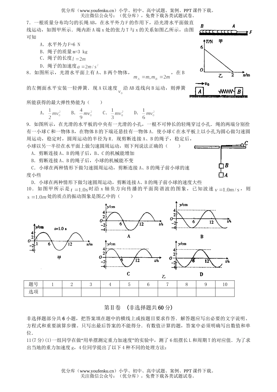 高中三年级物理08届第二次联考试卷_第2页