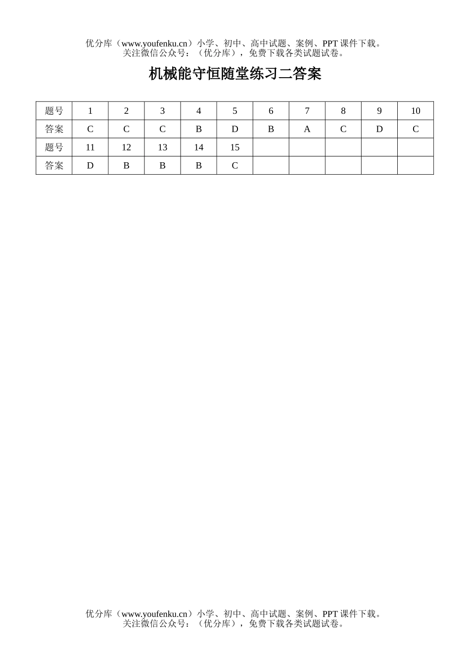 高中三年级物理机械能守恒随堂练习二试卷_第3页