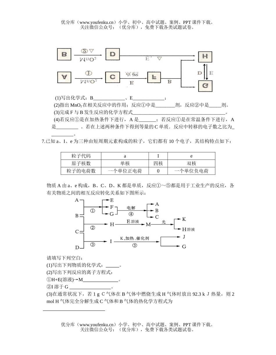 高中三年级化学专题练习-推断题试卷_第3页